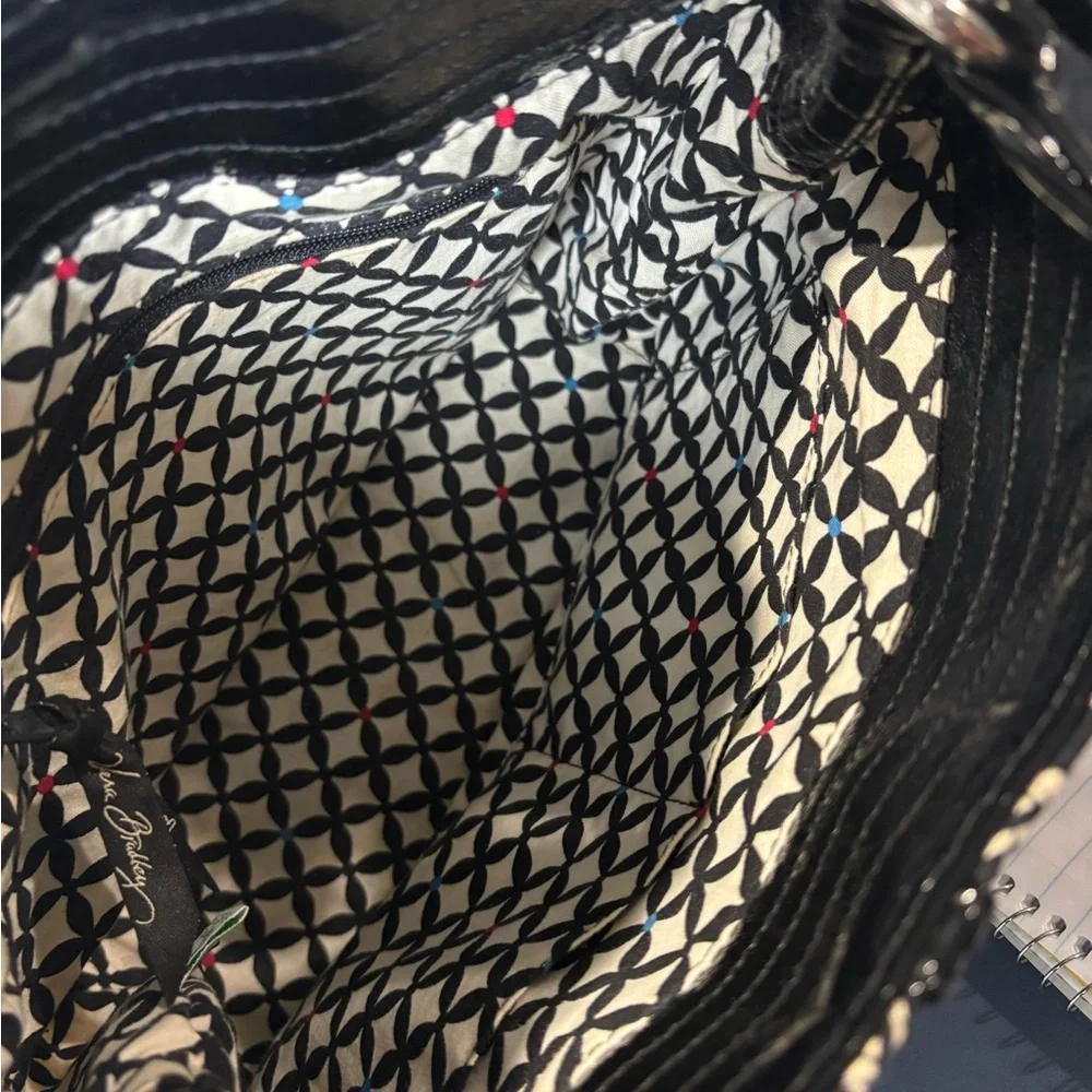 Vera Bradley Black and Red Patterned Shoulder Bag - Picture 4 of 4